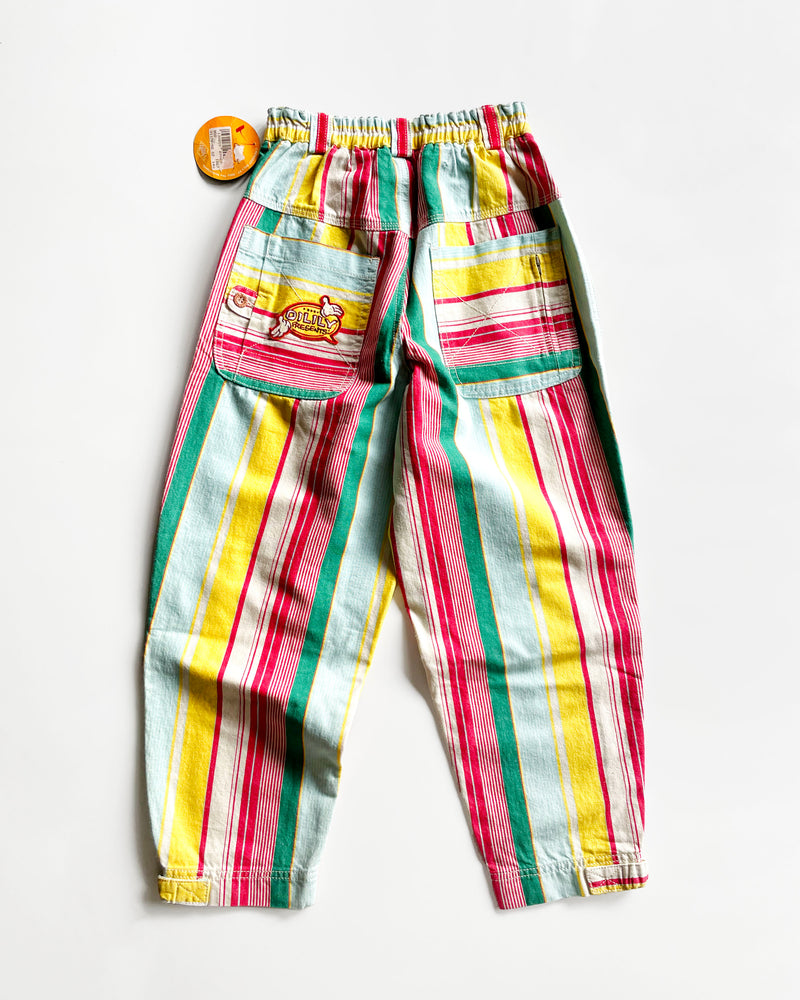 Deadstock Vintage Oilily Striped Trousers With Elastic Waist