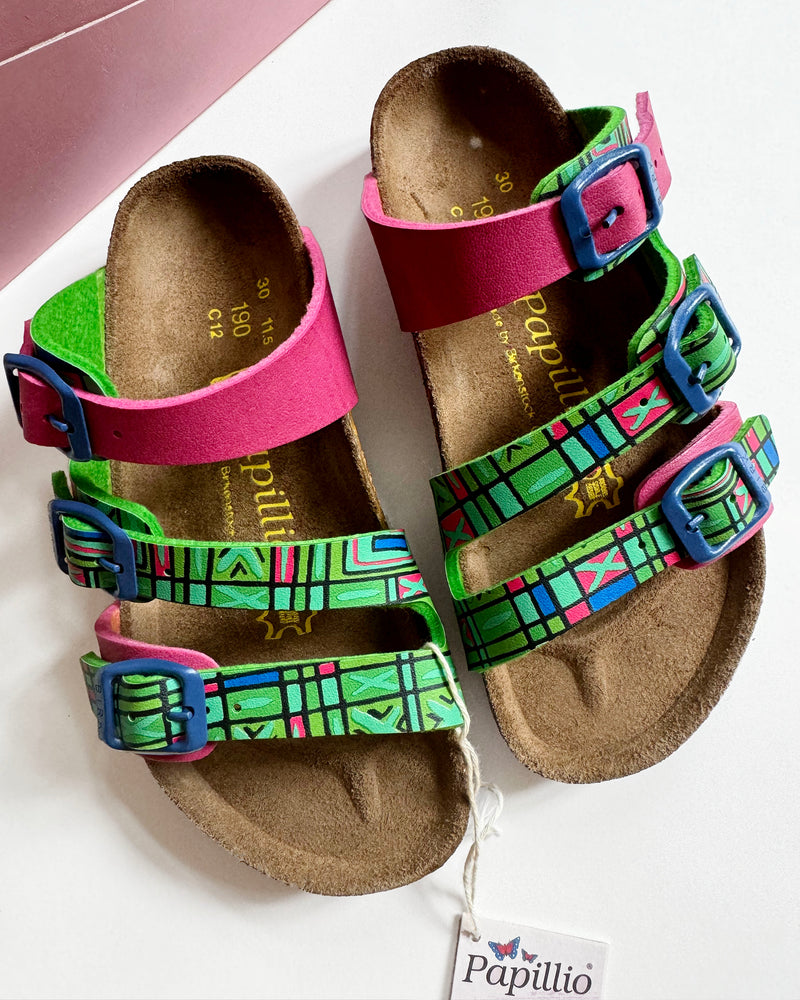 Deadstock Vintage Birkenstock Jumpy Green / Bubblegum Pink