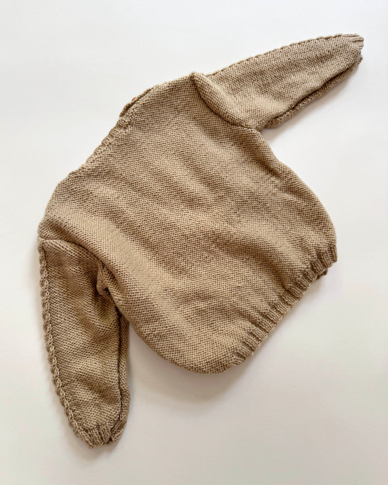 Handmade Cable-Knit Sweater 2Y Beige