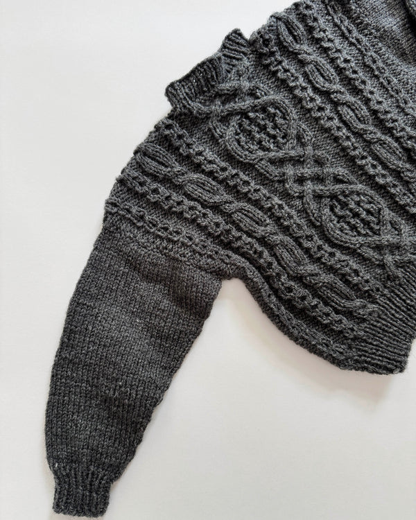 Handmade Cable-Knit Sweater Grey 24M
