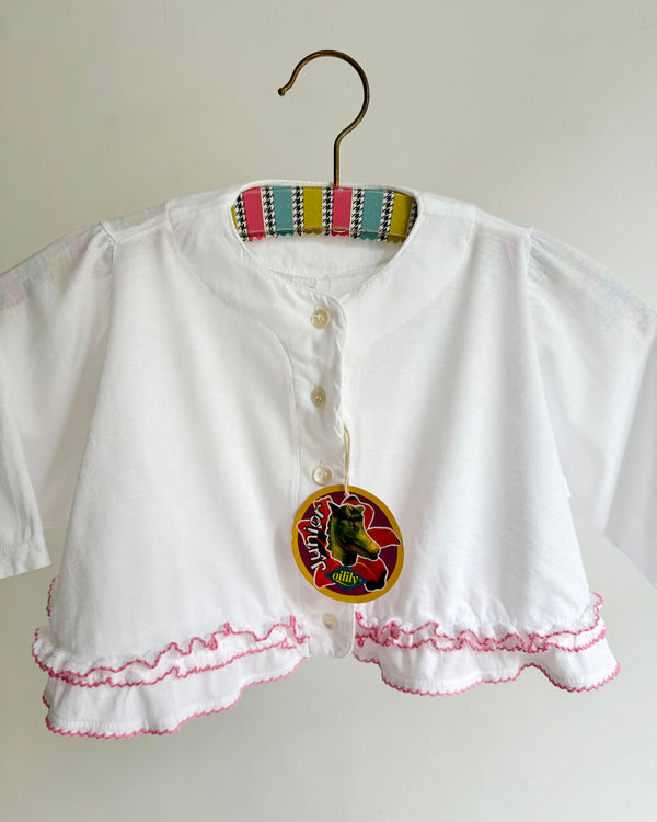 Deadstock Vintage Oilily Blouse With Mother-Of-Pear Buttons