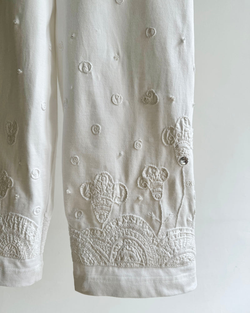 Deadstock Vintage Oilily Embroidered Cotton Sweatpants