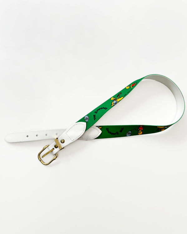 1991 Deadstock Vintage SIMPSONS Stretchy Belt Green