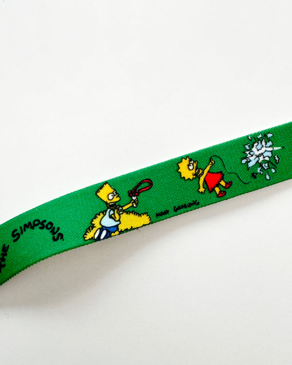 1991 Deadstock Vintage SIMPSONS Stretchy Belt Green