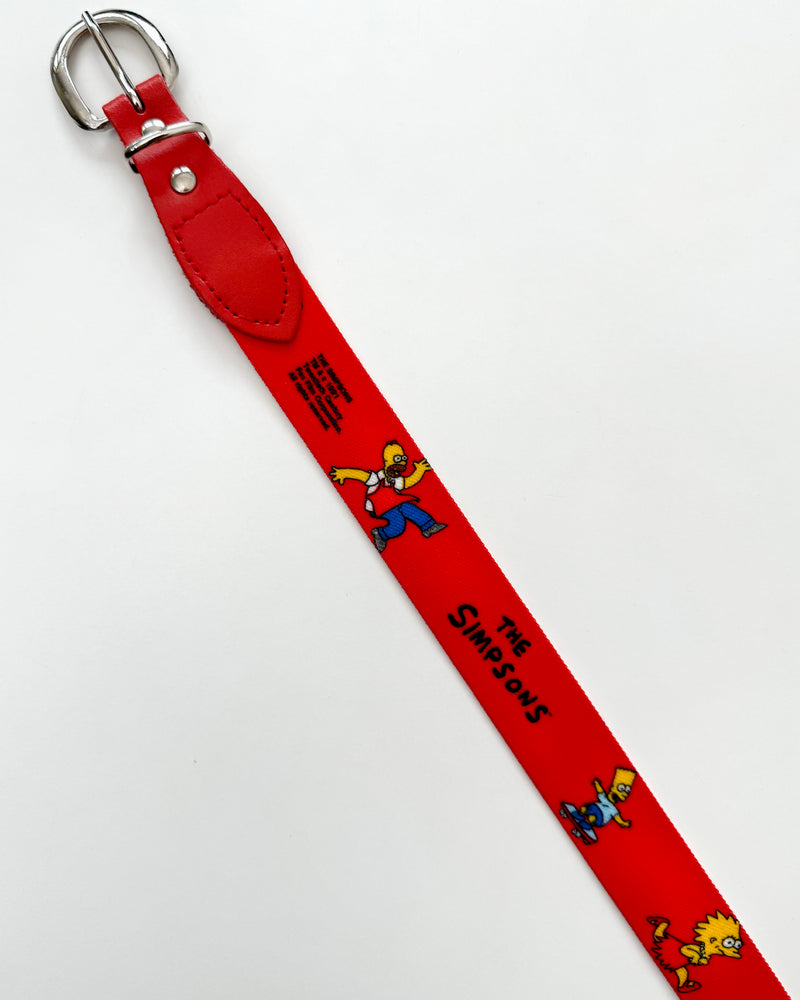 1991 Deadstock Vintage SIMPSONS Stretchy Belt Red