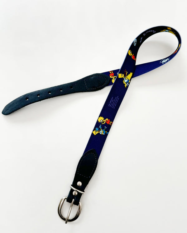 1991 Deadstock Vintage SIMPSONS Stertchy Belt Navy