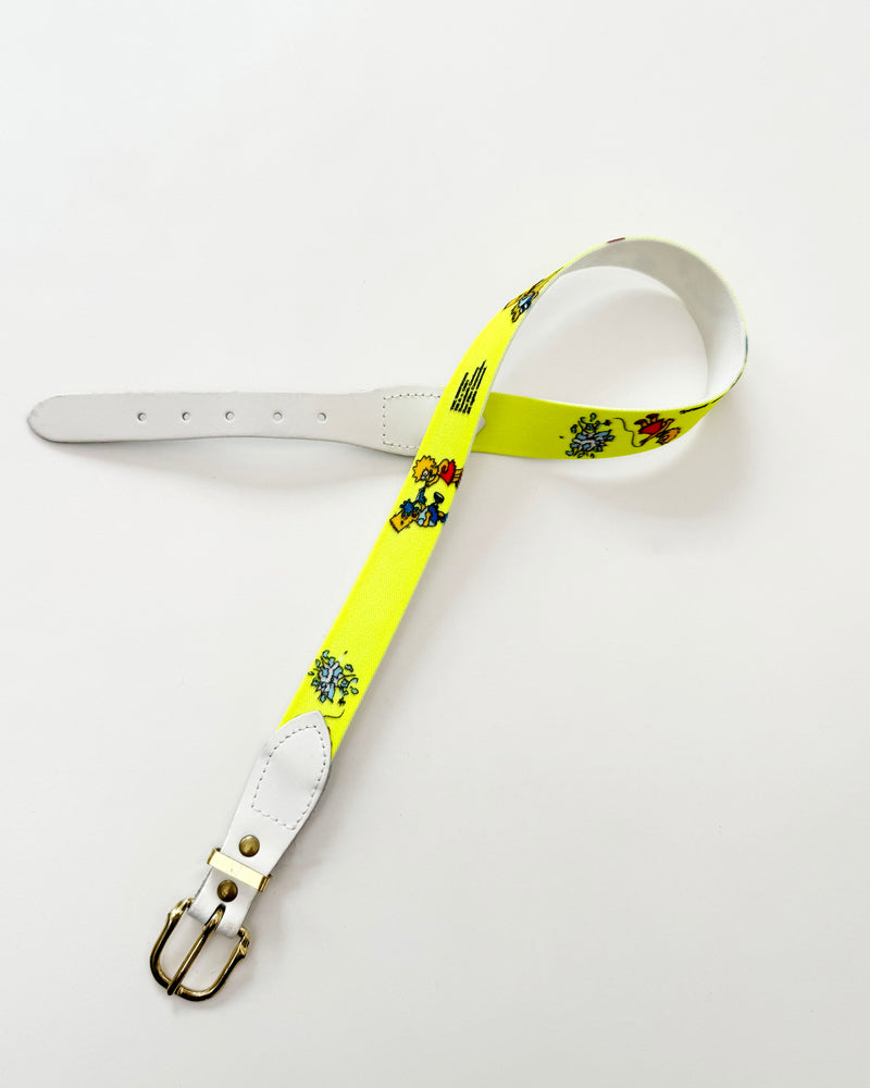 1991 Deadstock Vintage SIMPSONS Stretchy Belt Yellow