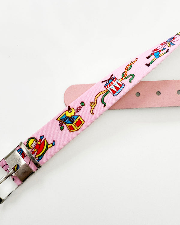 Deadstock Vintage Jumping Jack Stretchy Belt Light Pink