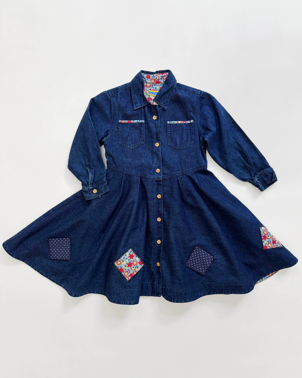 Patchwork Denim Dress 3Y