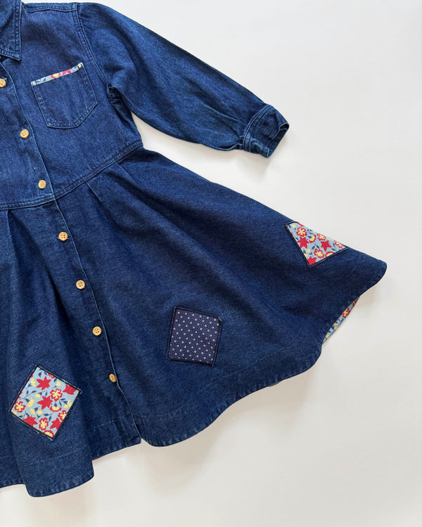 Patchwork Denim Dress 3Y