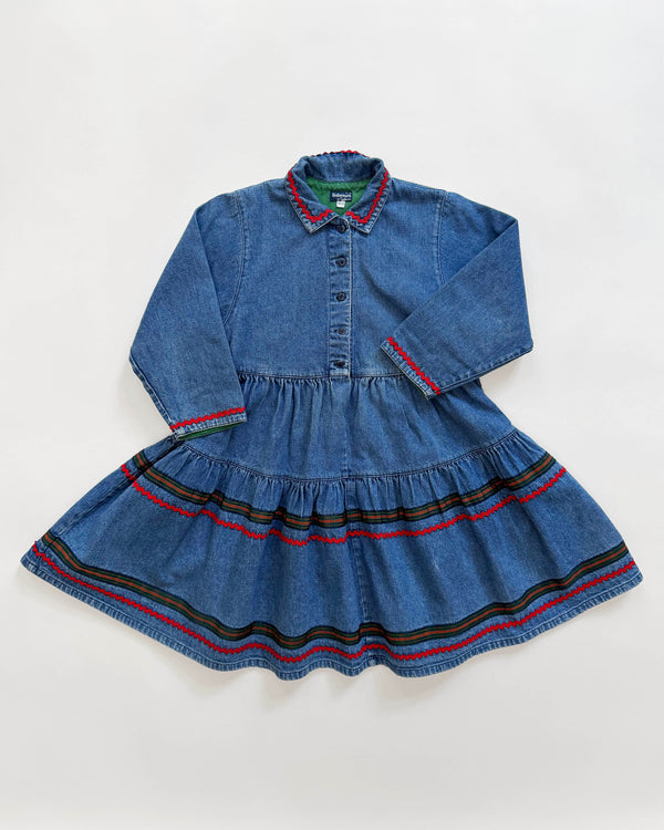 Zig Zag Denim Dress 5Y