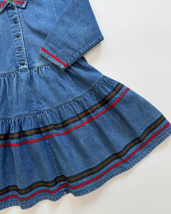 Zig Zag Denim Dress 5Y