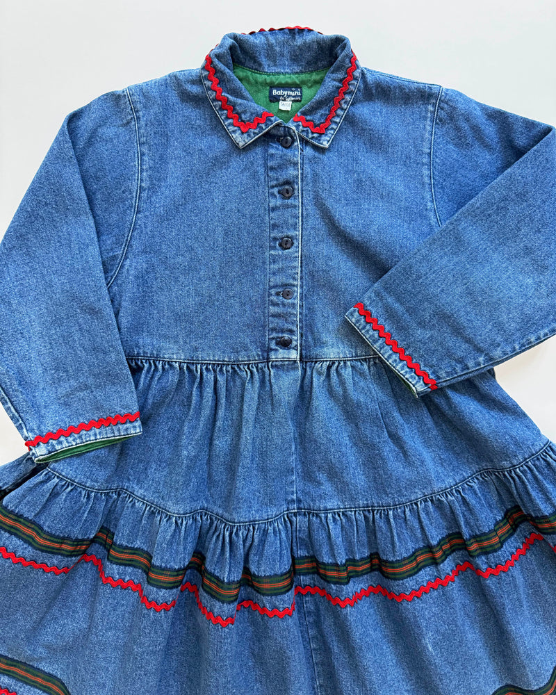 Zig Zag Denim Dress 5Y