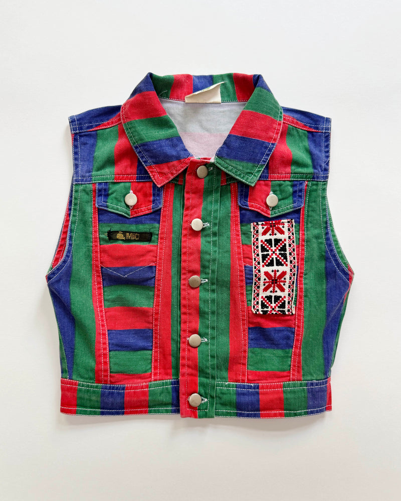 Striped Denim Vest 18-24M
