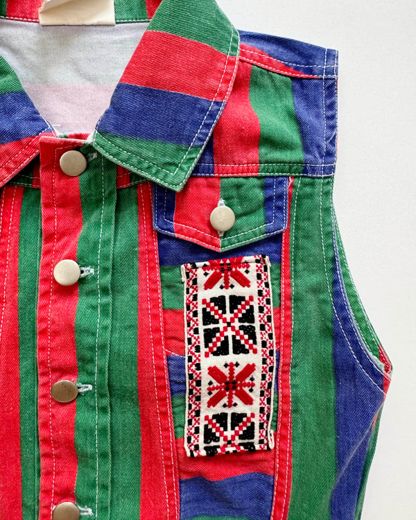 Striped Denim Vest 18-24M
