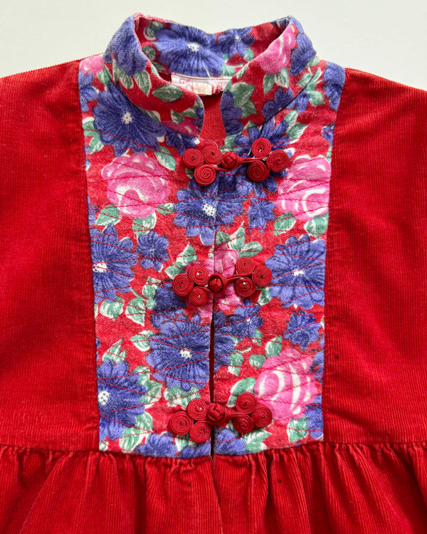 Quilted Corduroy Patchwork Dress 2Y