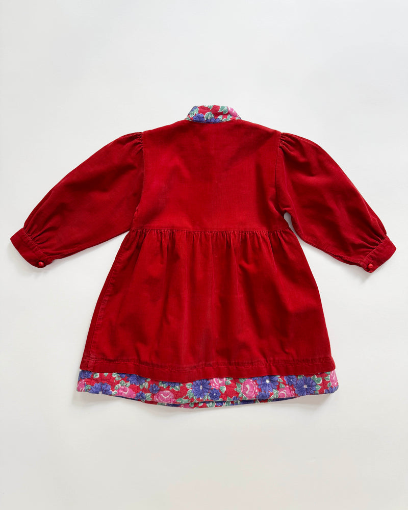 Quilted Corduroy Patchwork Dress 2Y