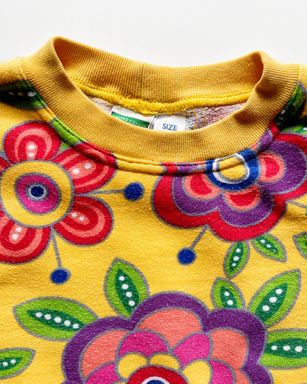 Vintage Benetton Floral Cotton Sweater
