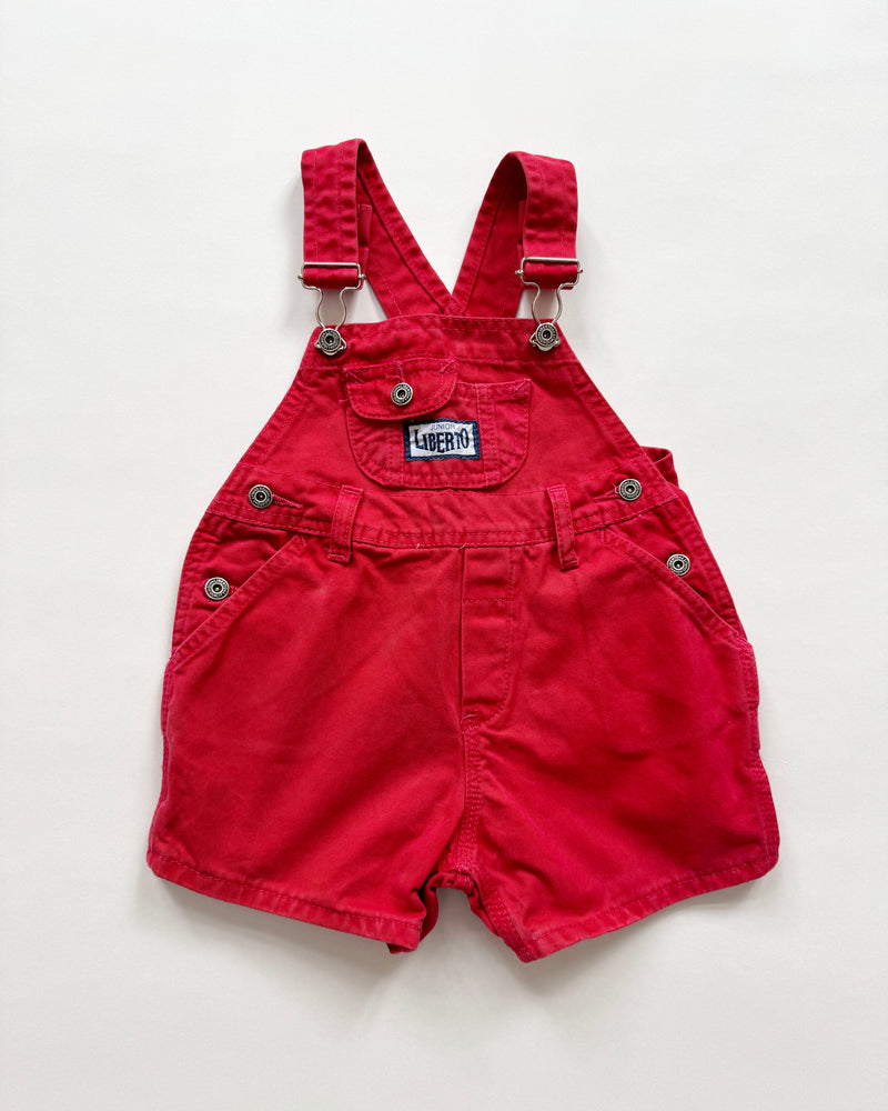 Red Denim Shortalls