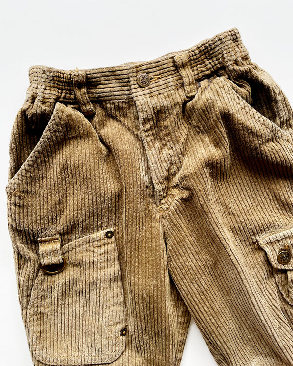 Vintage Corduroy Trousers With Elastic Waist