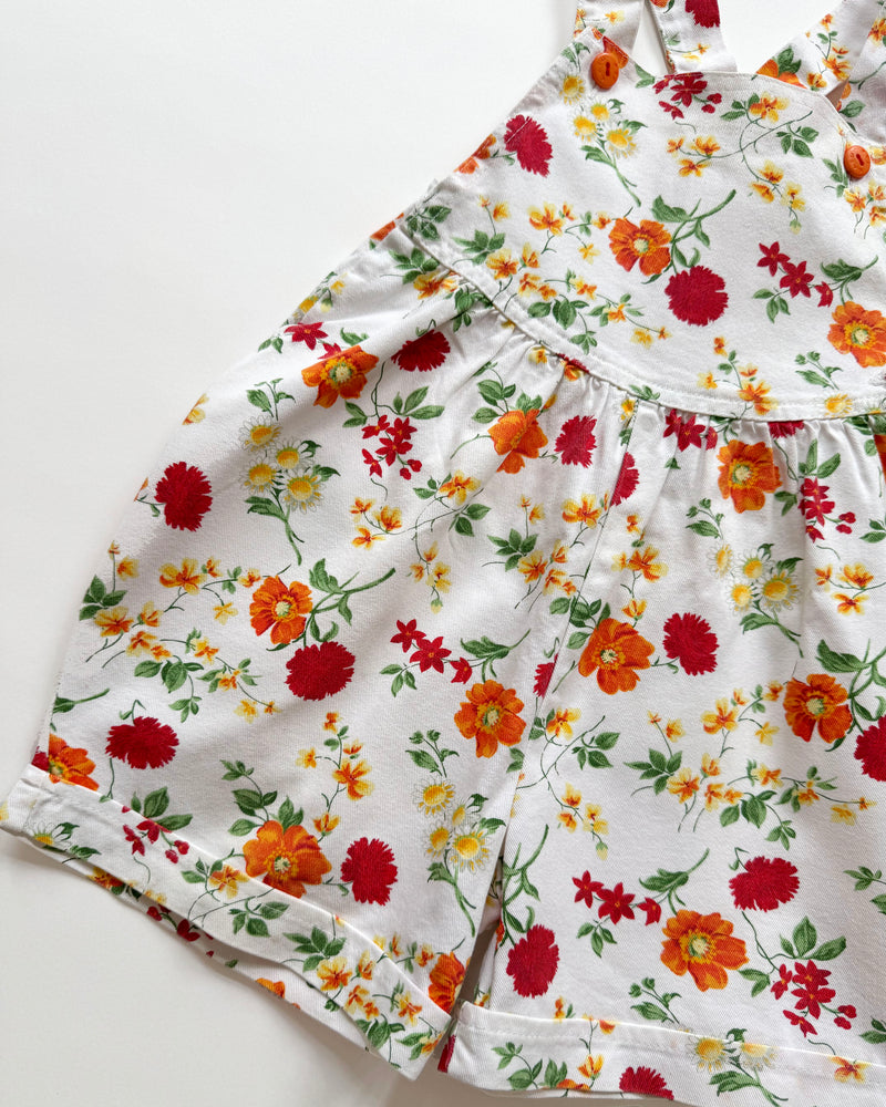 Floral Denim Romper