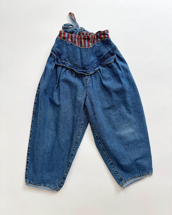 Oilily Balloon Jeans With Elastic Waist and Denim Bow 7-8Y