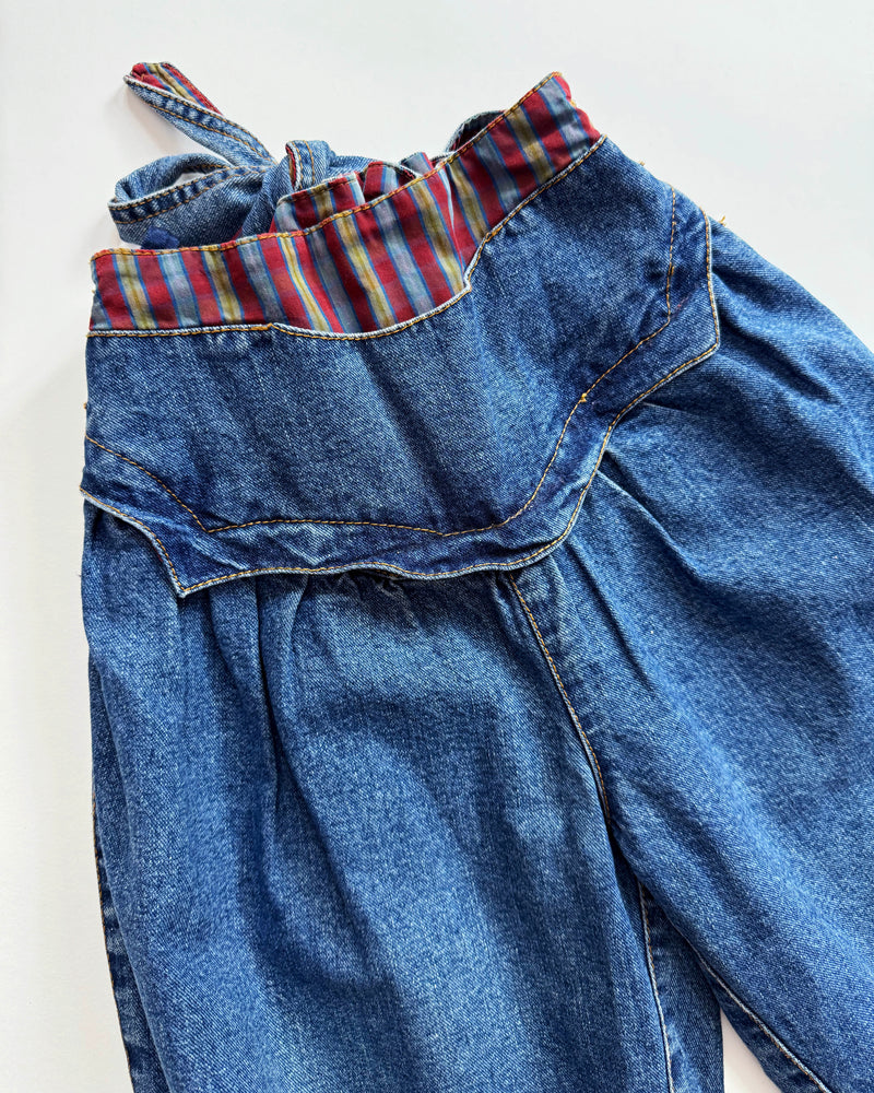 Oilily Balloon Jeans With Elastic Waist and Denim Bow 7-8Y