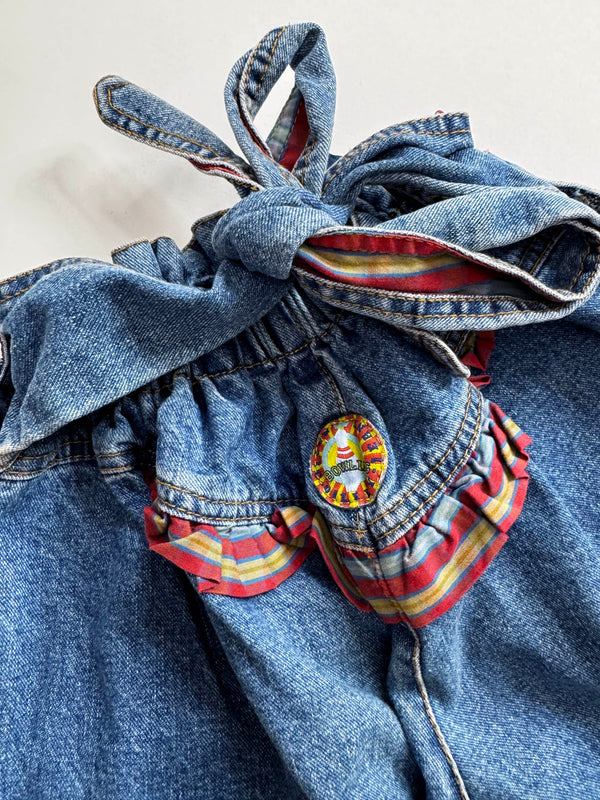 Oilily Balloon Jeans With Elastic Waist and Denim Bow 7-8Y