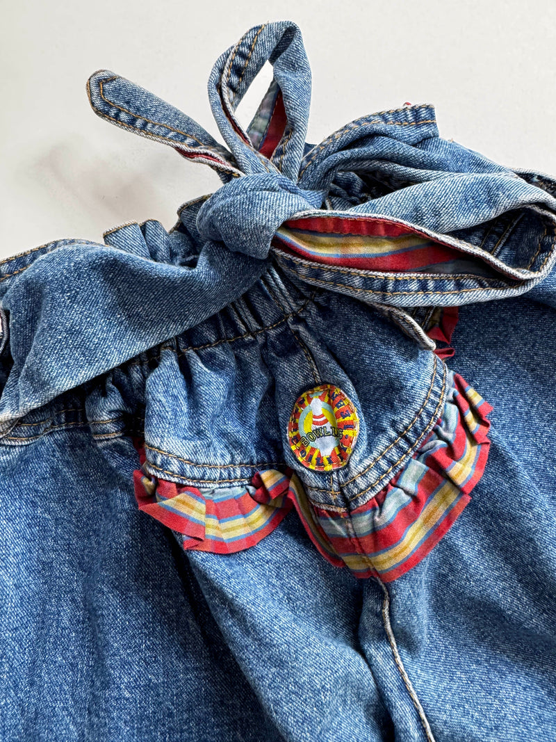 Oilily Balloon Jeans With Elastic Waist and Denim Bow 7-8Y