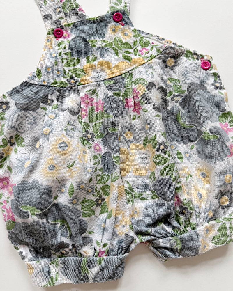 Newborn Floral Denim Romper