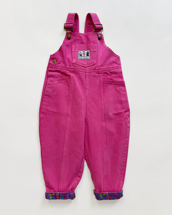 Pink Friends Denim Overalls 2Y