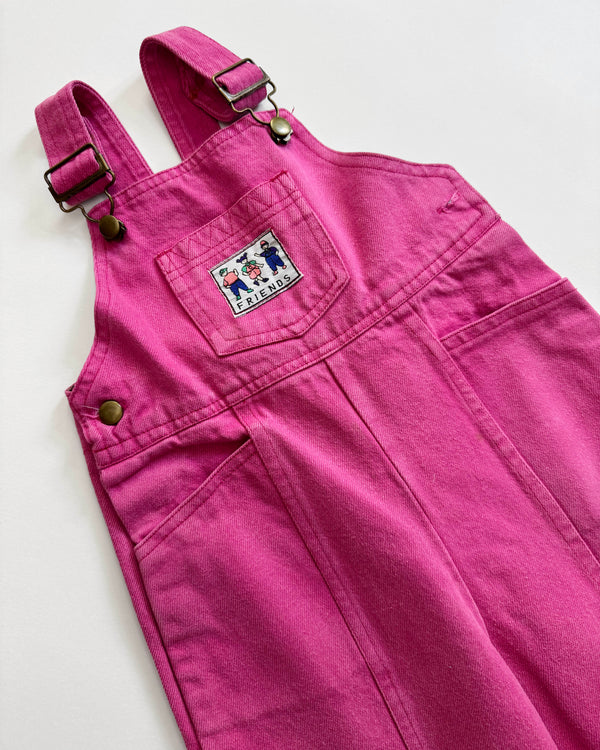 Pink Friends Denim Overalls 2Y