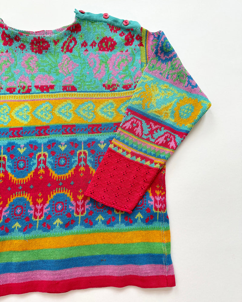 Vintage Oilily Jacquard Cotton Sweater