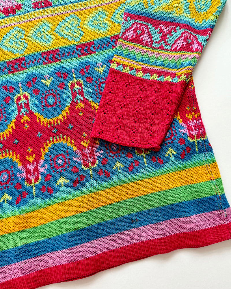 Vintage Oilily Jacquard Cotton Sweater