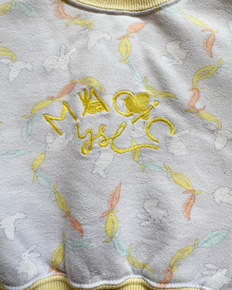 Yves Sain Laurent Rabbit Cotton Sweater 3-6M