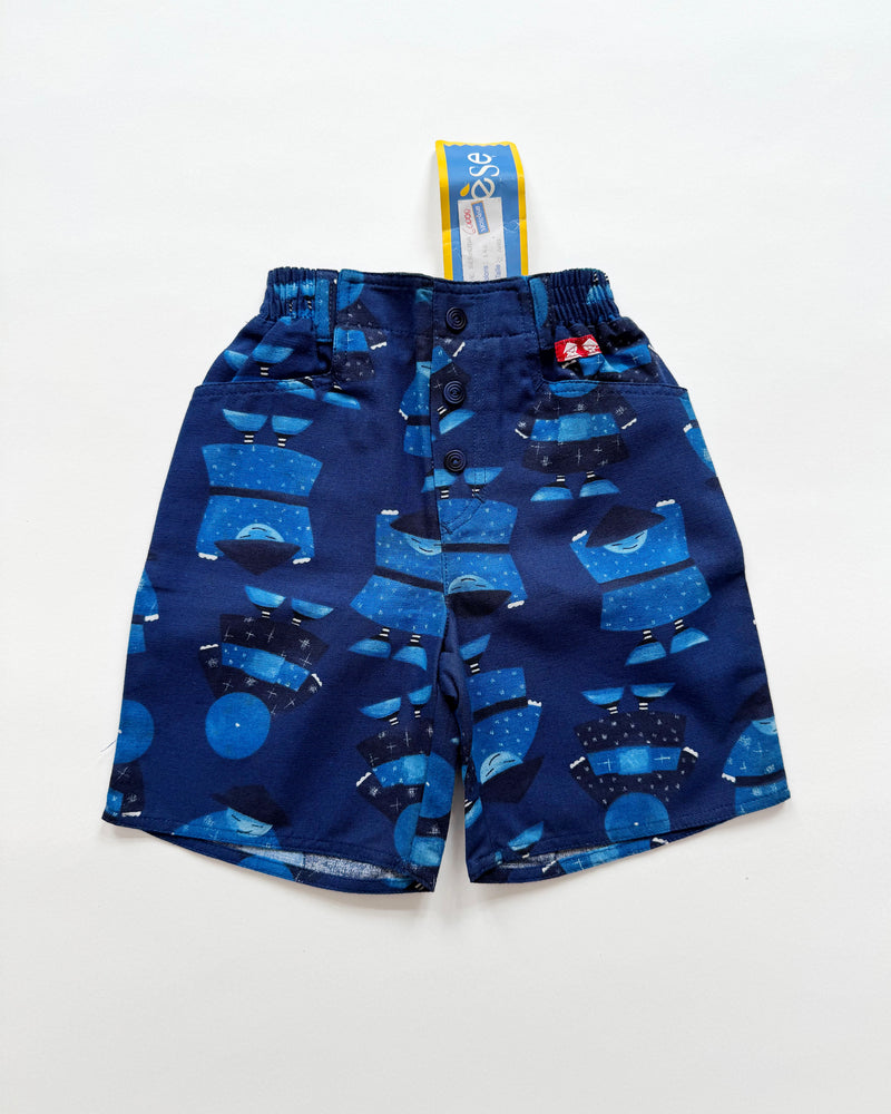 Deadstock Marèse Chinese Print Cotton Shorts 2Y