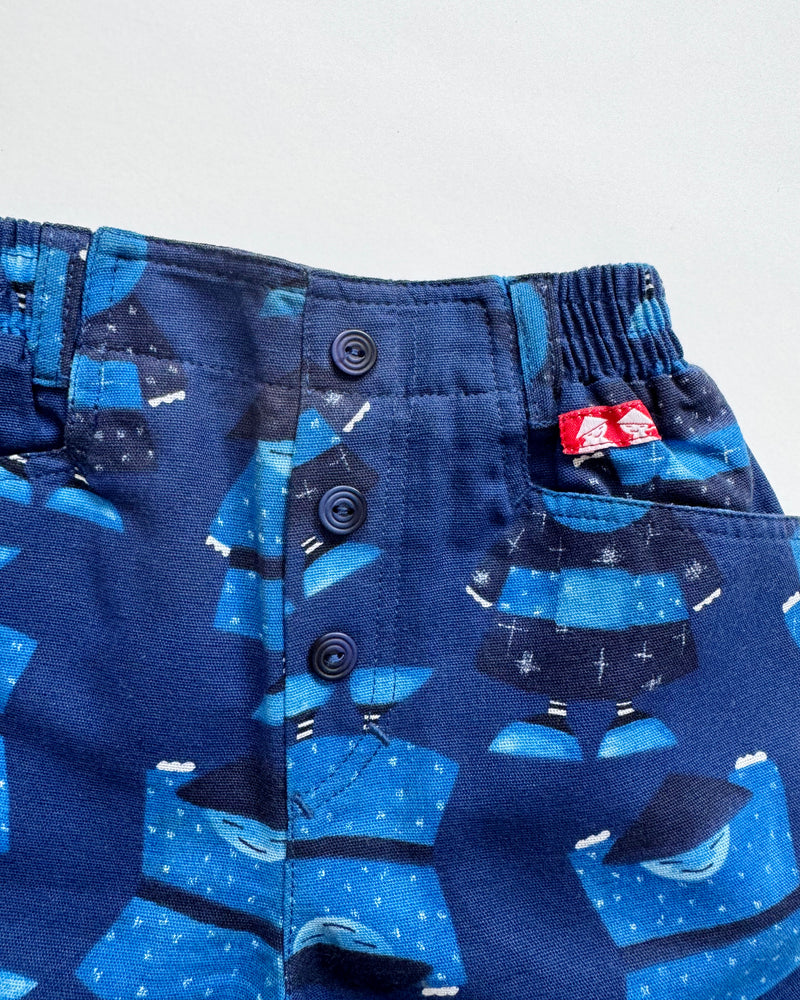 Deadstock Marèse Chinese Print Cotton Shorts 2Y