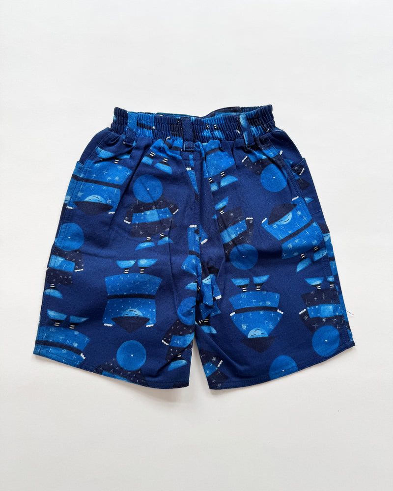 Deadstock Marèse Chinese Print Cotton Shorts 2Y