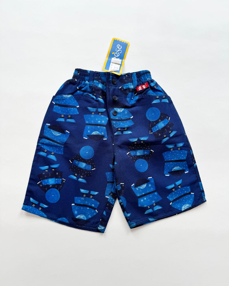 Deadstock Marèse Chinese Print Cotton Shorts 2Y