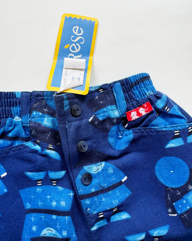 Deadstock Marèse Chinese Print Cotton Shorts 2Y