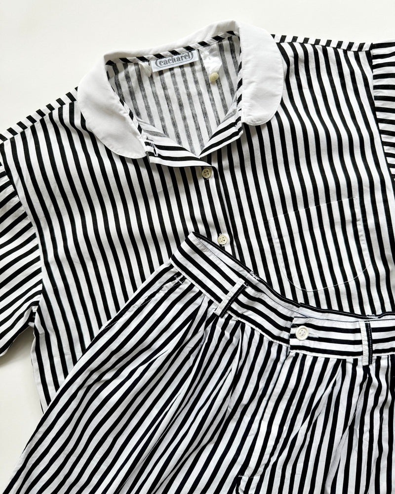 Vintage Cacharel Striped Cotton Two Piece Set TEENS & ADULTS