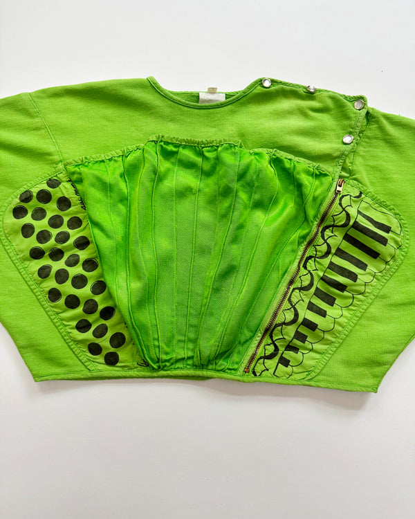 Trotinette Accordion Cotton Sweater 3Y