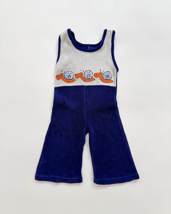 Terrycloth Snail Romper 12M