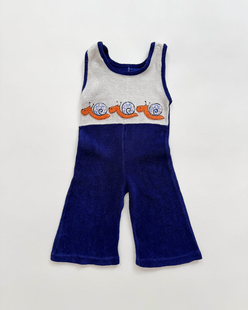 Terrycloth Snail Romper 12M