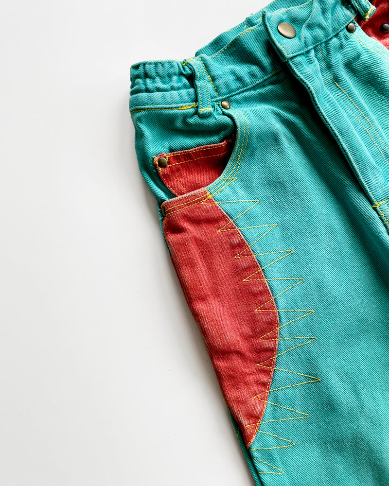 Vintage Denim Patchwork Jeans