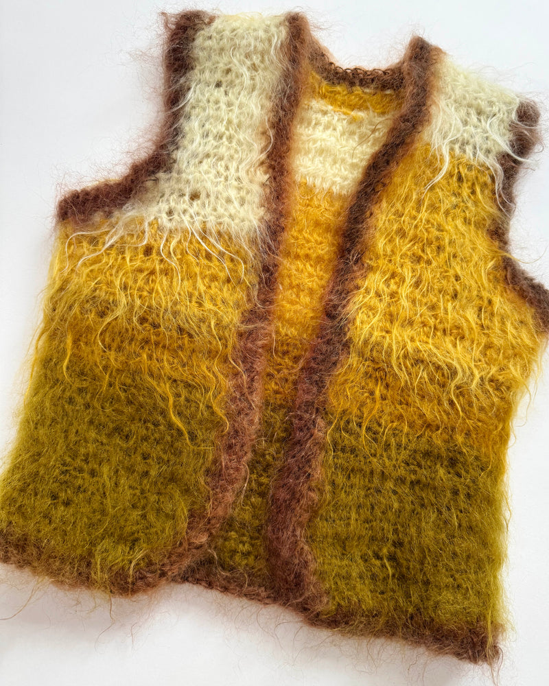 Mouse Made Mohair Wool Furry Vest 4-8Y