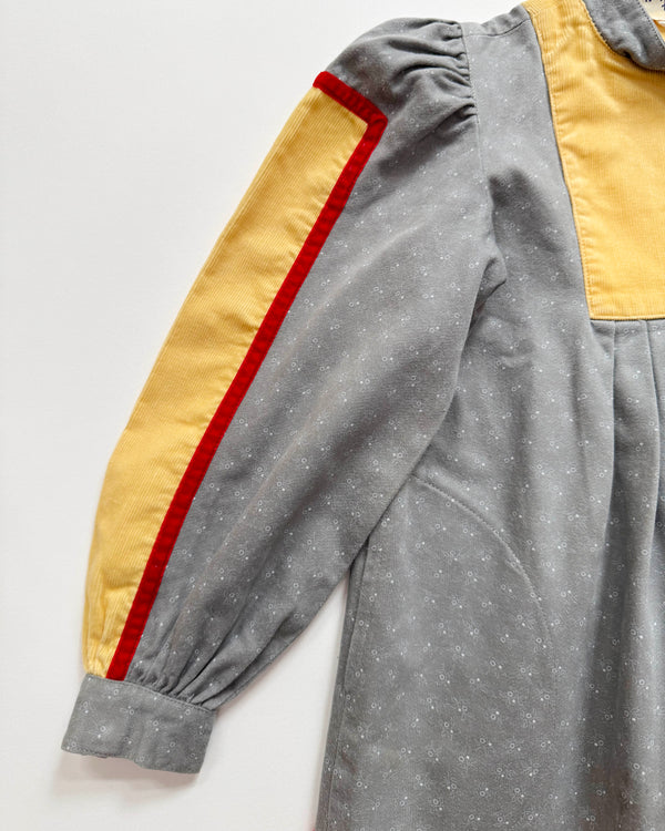 70s Patchwork Cotton Dress 5-6Y