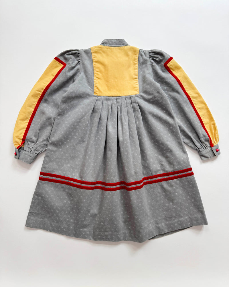 70s Patchwork Cotton Dress 5-6Y