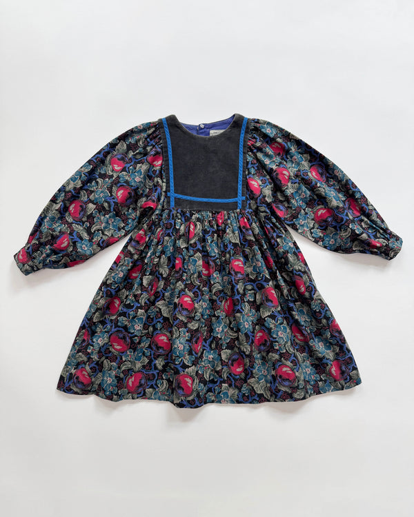 70s Patchwork Cotton Dress 3-4Y