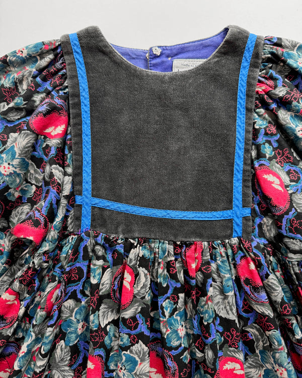70s Patchwork Cotton Dress 3-4Y
